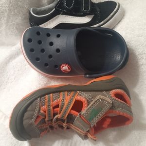 Van's and cross  and sandals